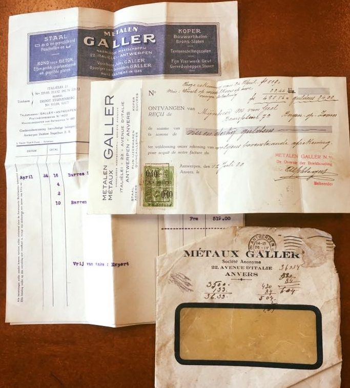 tijdens het opruimen van het archief een factuur uit 1930 teruggevonden!